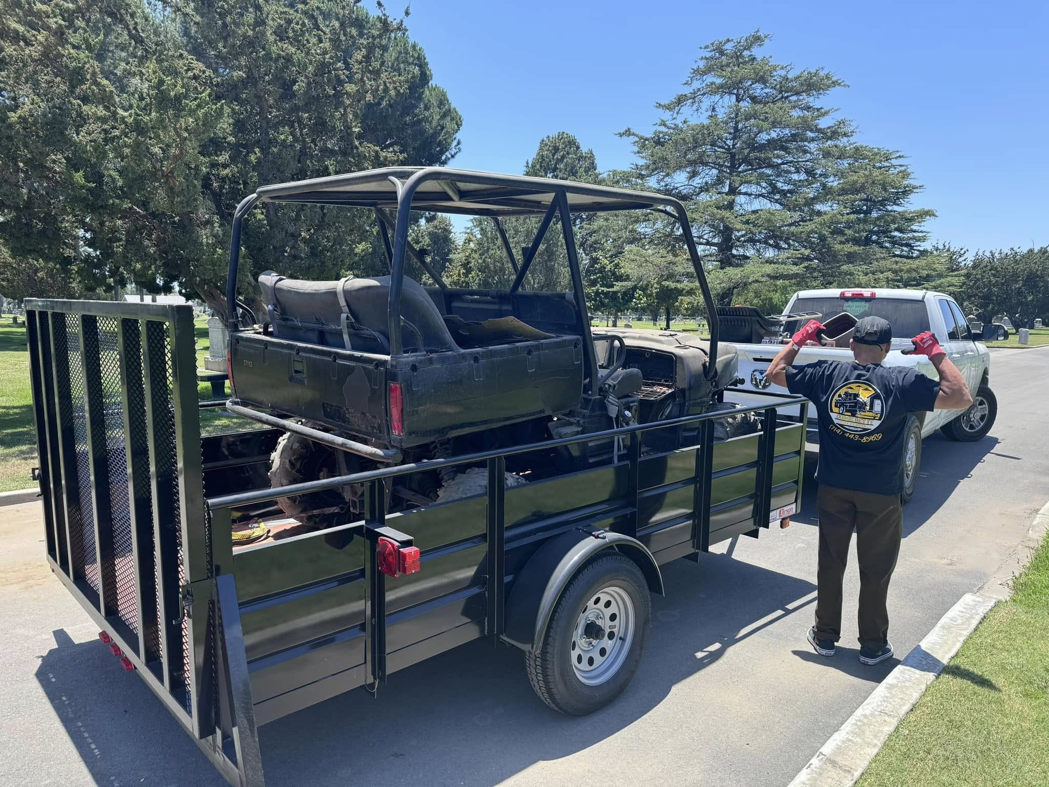 Come Get It hauling a large utility vehicle